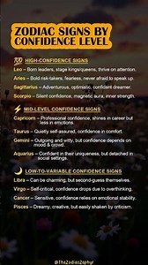 Confidence Level of Each Sign 😎✨ #confidence #zodiac #astrology #top #level #viral