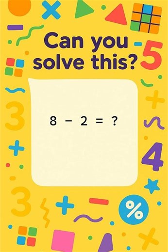 Fun Subtraction Puzzle for Kids! 8 - 2 = ?