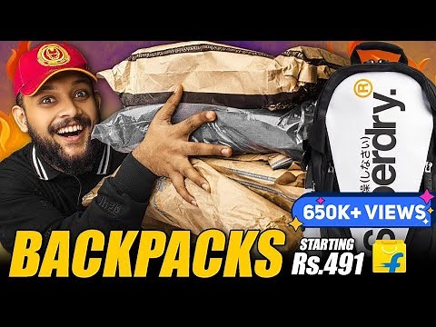 BEST BACKPACKS/BAGS FOR COLLEGE/SCHOOL UNDER 1000 ON FLIPKART 🔥 Backpack Haul 2023 | ONE CHANCE