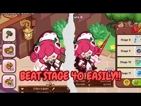 Stage 40 MyCookie Adventure CLEARED with Only a Common Weapon! | Cookie Run Kingdom