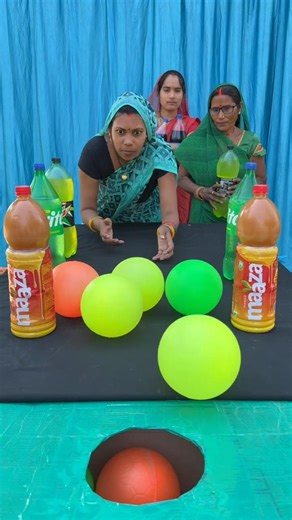 Best big ball roll cold drinks 🍻 family challenge ✅ #shorts #game