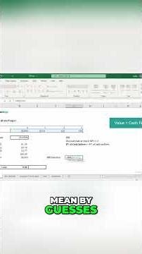 Excel IRR Function Faster Internal Rate of Return Calculation