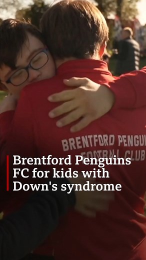 A London football team, for youngsters with Down's syndrome, is celebrating its sixth birthday milestone. ⚽ Run by ex-Brentford footballer Allan Cockram, the Brentford Penguins runs weekly football sessions for children up to age 21. #BrentfordPenguinsFC #football #downsyndromeawareness #downsyndrome #london | BBC London