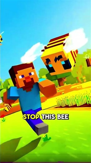 Accidentally summoned a BEE ARMY in Minecraft 😰 #BeeMadness #MinecraftFail #Shorts #minecraftshorts