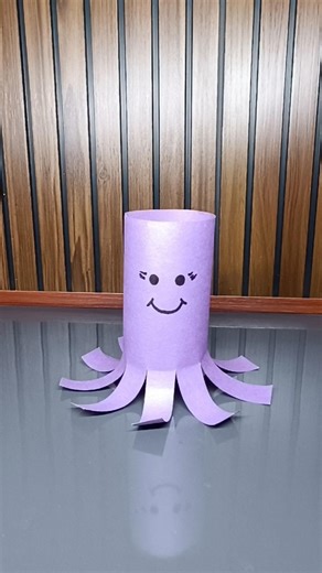 craft idea / octopus making with paper #diy #artscraft #summerfashion #homemadepapercraft