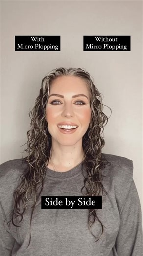 Side by Side With micro plopping vs without micro plopping For me micro plopping with a Teeowel makes a huge difference it removes excess water so my hair doesn’t weigh down and my curls curl from the roots Have you tried it? Let me know in the comments 👇 ➡️If you want to try a @Tee-Owels use code curlykiet15 for discount AD #microplopping #sidebyside #volume #curlyhairroutine #exploremore #explorepage #viral #fy #curlyhair #wavyhair #curlyhairstyles #trendinghair #hair #hairtutorial #curlyhair