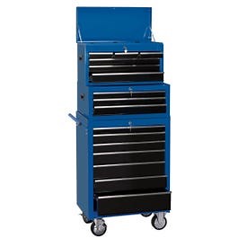 Draper 26 inch Combination Roller Cabinet and Tool Chest (16 Drawer) - Blue