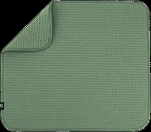 S&T INC. Dish Drying Mat, 16” x 18”, Absorbent Microfiber Kitchen Counter Mat, Dish Drying Pad for Dishes, Utensils, Pots and Pans, Large, Sage Green