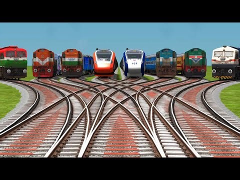Eight 🚧 On Bumpy Daimond Railways Tracks//Indian Railways Games Videos Locomotive