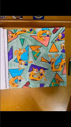 The Crazy CatDog Shuffle #art #coloring #nickelodeon #catdog #shorts #ytshorts