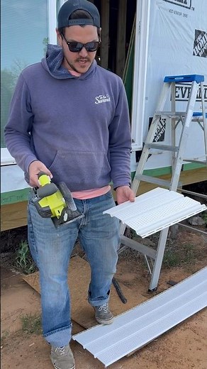 DIY house build - installing vented vinyl soffit