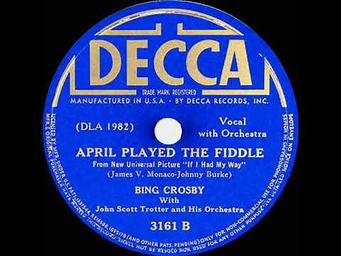 1940 Bing Crosby - April Played The Fiddle