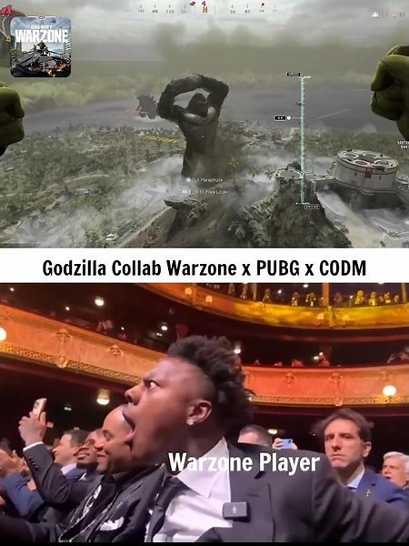 Godzilla Collab Warzone vs PUBG vs CODM comparison