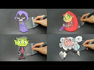 Teen Titans Go! Pancake Art Compilation - Raven, Starfire, Beast Boy, Cyborg, Robin