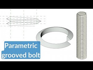Revit family | Parametric grooved bolt | swept blend and array