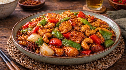 How to make cashew chicken with balanced flavor