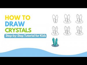 Crystal Drawing Magic ✨ Easy Step-by-Step Tutorial for Kids