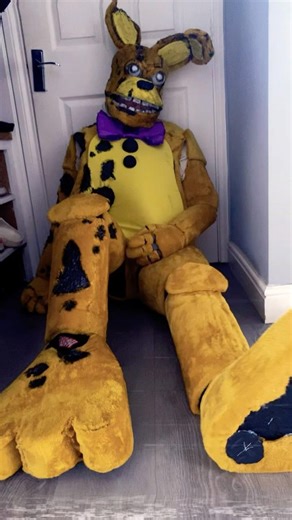 Yellow rabbit/William Afton Spring lock failure costume💛💜🐇🗡️🩸#FNAfMovie￼