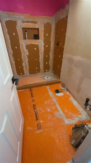 浴室高级防水材料 kerdi board#洛杉矶装修 #美国 #美国生活 #洛杉矶