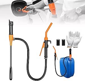 Portable Transfer Pump Gas Water Siphon Pump for Gas, Fuel, Diesel, Water Transfer 2.5 GPM, Liquid Siphon Pump with Adjustable Flow Control, Handheld Liquid Transfer Pump