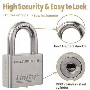 [Hot Item] 100% Stainless Steel Padlock Marine Lock Weatherproof for Sea Boat