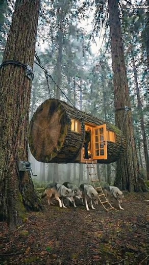 This man built a house in the woods #shortsvideo
