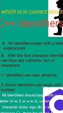 C++ programming identifiers