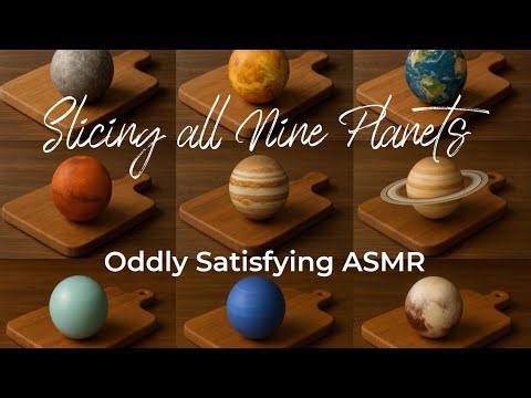 Slicing all Nine Planets ✂️| Oddly Satisfying ASMR