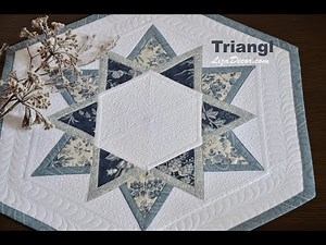 Patchwork tutorial Triangl - Patchworkové vzory podle pravítka Triangl LizaDecor.com