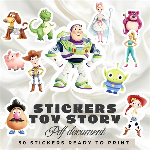 Toy Story Stickers Printable (PDF Format) - Etsy UK