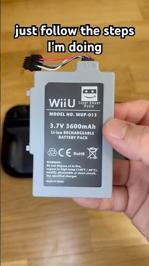 Wii U gamepad battery replacement #nintendo how to upgrade