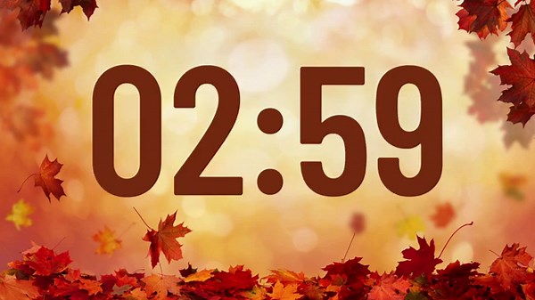 8 Minute Timer Autumn Fall with No Music