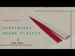 Continuous Bound Sleeve Placket. #Sewing tips