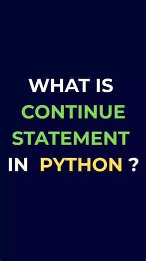 @CodeEmblem Continue Statement in Python? #python #learning #datascience #dataanalysis #ytshorts