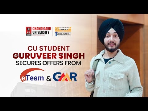 CU Student Guruveer Singh Secures Offers from eTeam & GMR Group!