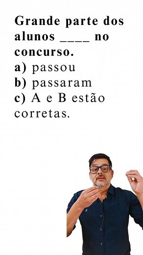 A concordância com expressões partitivas, como "a maioria de", "uma parte de" ou "metade de", seguida por um substantivo no plural, pode ser feita de duas formas: o verbo pode concordar com a expressão partitiva (o núcleo no singular) ou com o substantivo plural, enfatizando os elementos do grupo. Para um sentido de conjunto, usa-se o singular; para destacar a individualidade dos elementos, usa-se o plural. Exemplos Verbo no singular (concordando com a expressão partitiva): A maior parte dos fun