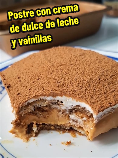 Postre Dulce de Leche Vainillas Fácil