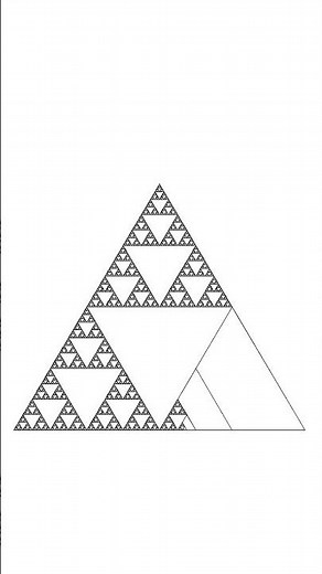 Recursive Sierpiński triangle. Drawing with #Python