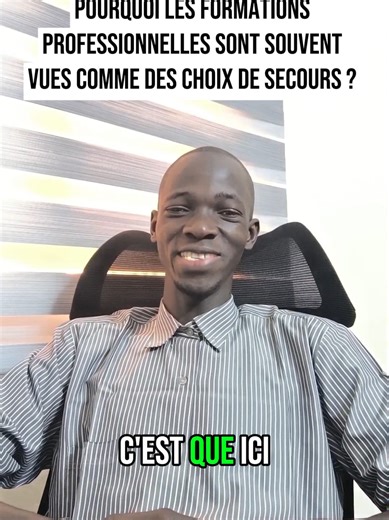 Il est temps de changer notre façon de voir les métiers. Il est temps d’arrêter de classer les parcours comme s’il y avait des voies supérieures et d’autres inférieures. Il est temps de valoriser chaque compétence pour ce qu’elle apporte réellement. #OumarCoulibaly #Projetdevie #formation
