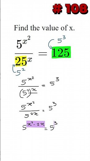 #108 | GCSE Maths Exam Question | Indices & Quadratics Trick 🔥