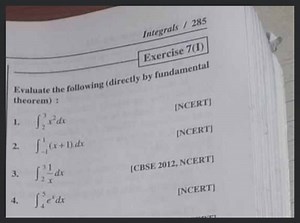 Integrals / 285 Exercise 7(\mathrm{I}) Evaluate the following (... | Filo