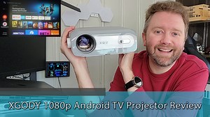 Watch XGODY 1080p Android TV Projector - Unboxing & Review on Amazon Live