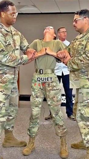 Military women are tased above 50,000 volts of electricity, but her reaction is nornal.