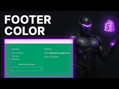 How to Change Footer Color in Shopify Dawn Theme (2026) | Theme Editor