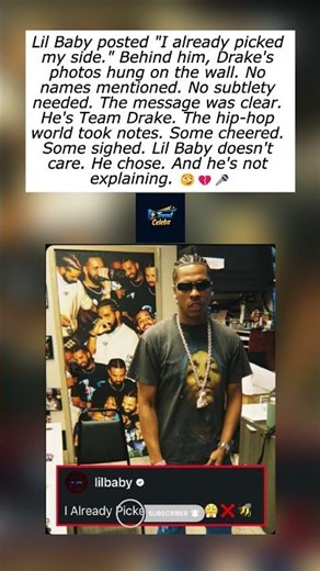Lil Baby Says "I Already Picked My Side" – Drake Photos in the Background Speak Volumes 😏💔🎤