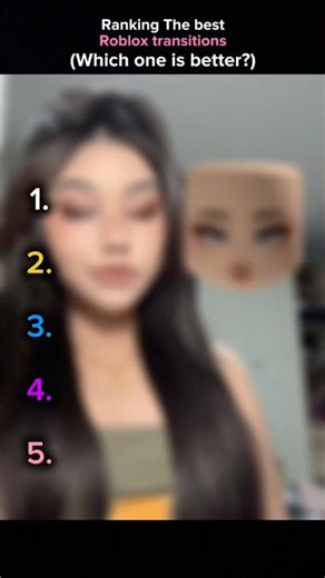 Ranking the best roblox makeup 💄 || which one is better 1,2,3,4,5??? #robloxfashion #shorts