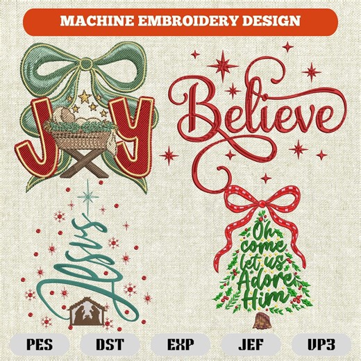 Christian Christmas Embroidery Designs Bundle (digital Download) - Etsy Canada