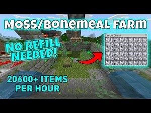 EASY Bone Meal & Moss Farm Minecraft Bedrock 1.21 Tutorial (1850+ Bonemeal Per Hour, Fully AFK)