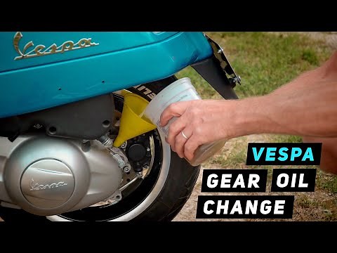 Vespa GTS - Gear / Hub / Transmission Oil Change | Mitch's Scooter Stuff