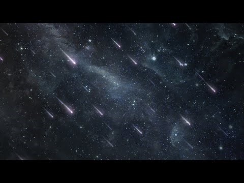 Shooting Star Comets Rain Down from Outer Space Night Sky Heavens 4K Moving Wallpaper Background